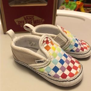 Vans Infant Slip-On (Checkerboard) Rainbow/True White Shoe